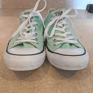 Converse all star green low-tops